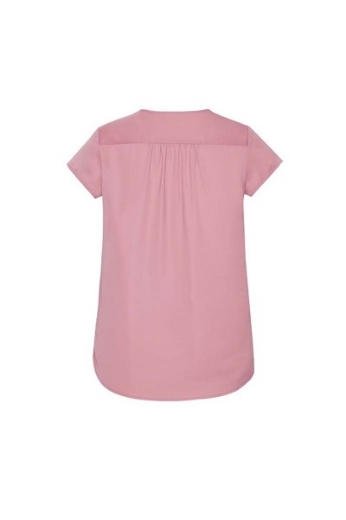 Picture of Biz Corporates Ladies Kayla Top Short Sleeve V Neck Pleat